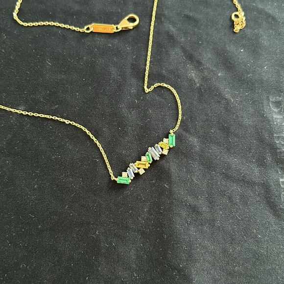 Suzanne Kalan Frenzy firework bar necklace with emerald - Picture 3 of 9